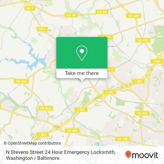 Mapa de N Stevens Street 24 Hour Emergency Locksmith