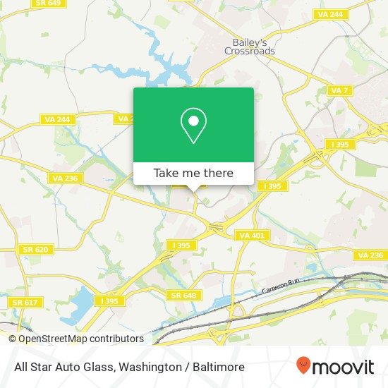 All Star Auto Glass map