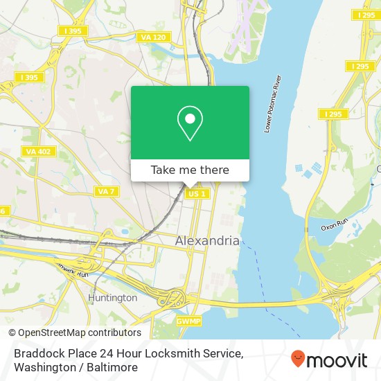Mapa de Braddock Place 24 Hour Locksmith Service