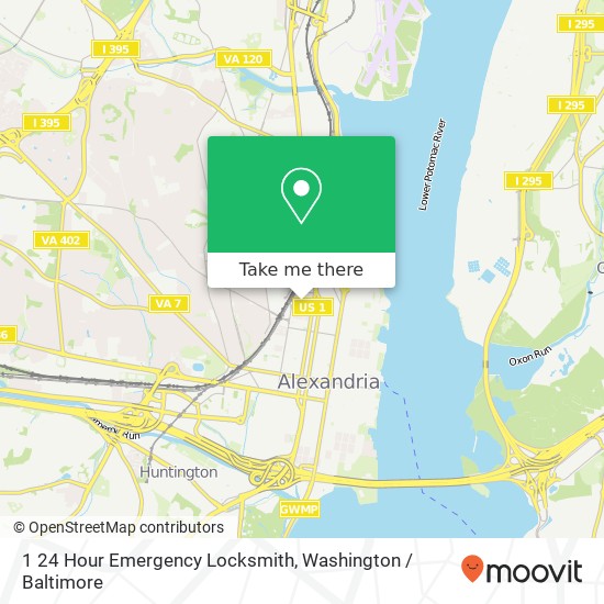 Mapa de 1 24 Hour Emergency Locksmith