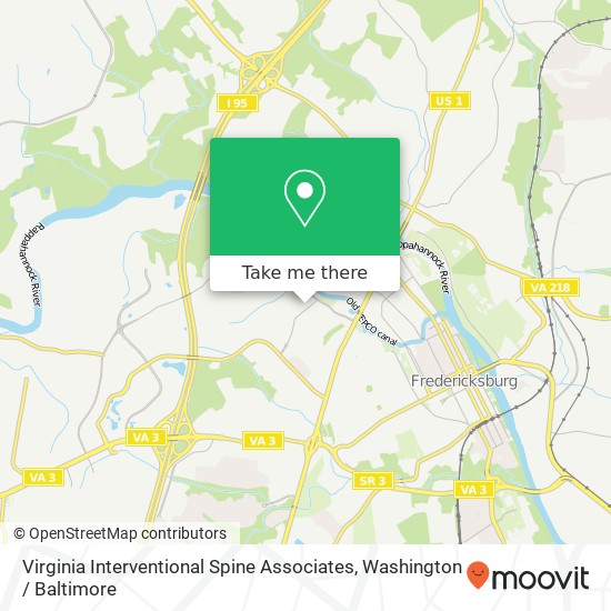 Virginia Interventional Spine Associates map