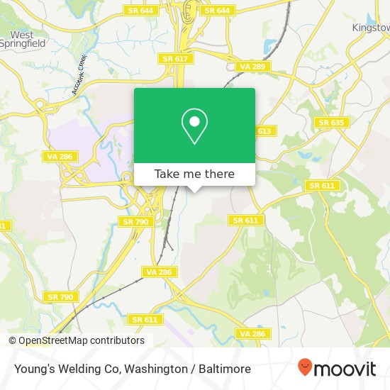 Young's Welding Co map