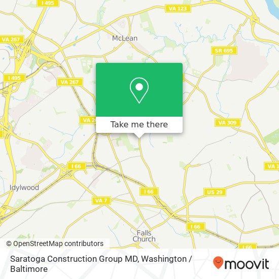 Saratoga Construction Group MD map