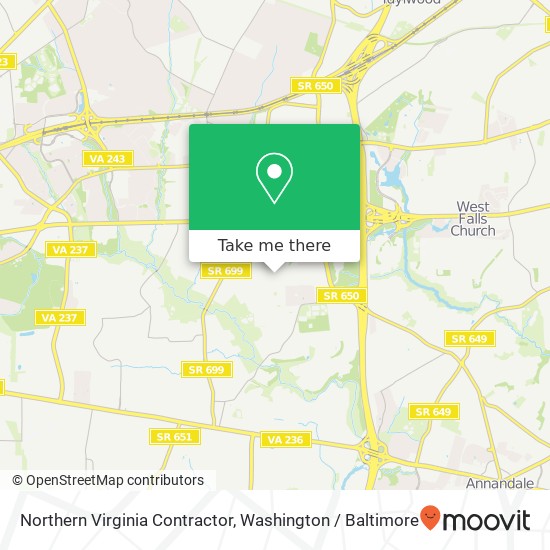 Northern Virginia Contractor map