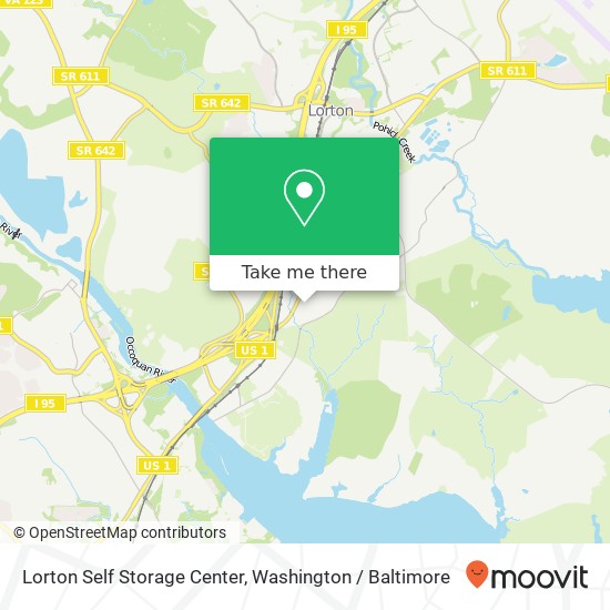 Lorton Self Storage Center map