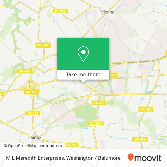 M L Meredith Enterprises map