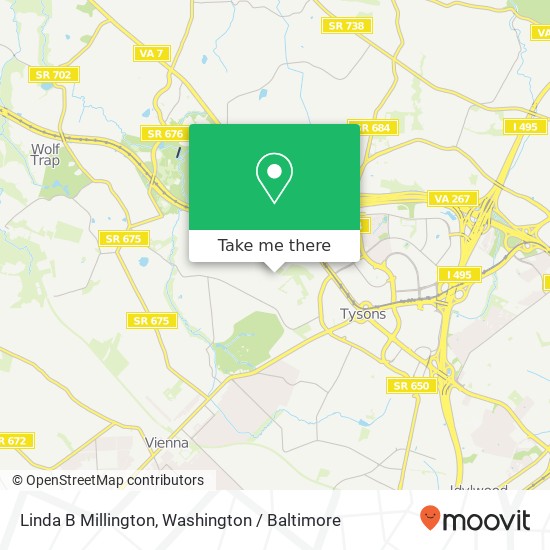 Linda B Millington map