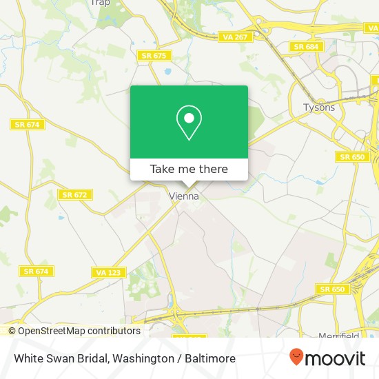White Swan Bridal map