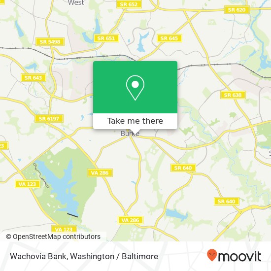 Wachovia Bank map