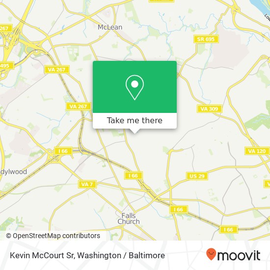 Mapa de Kevin McCourt Sr