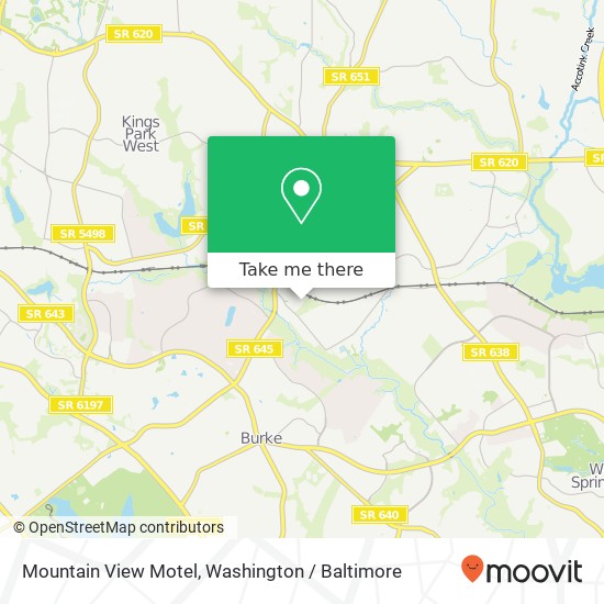 Mountain View Motel map
