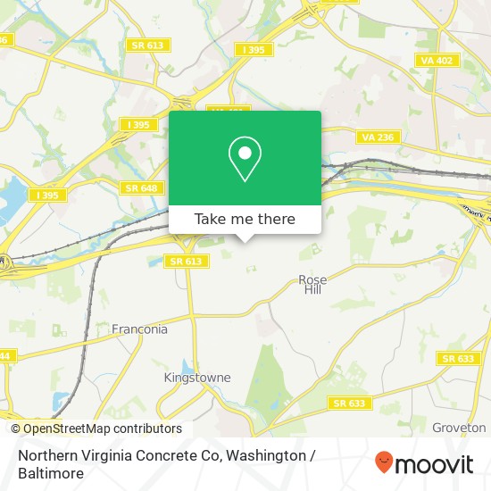 Mapa de Northern Virginia Concrete Co