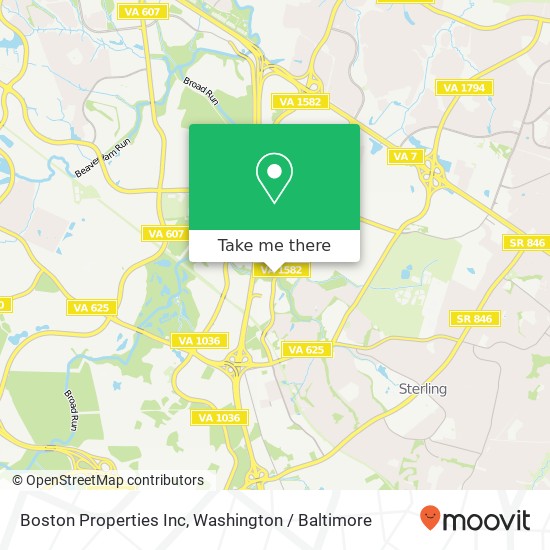Boston Properties Inc map