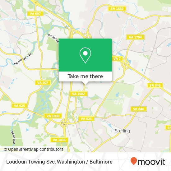 Loudoun Towing Svc map