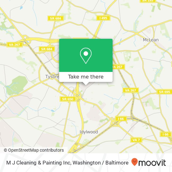 M J Cleaning & Painting Inc map