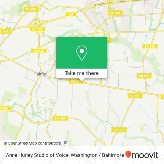 Anne Hurley Studio of Voice map