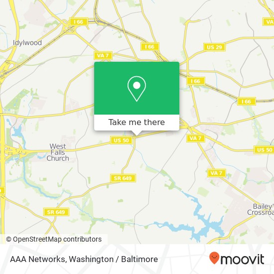 AAA Networks map