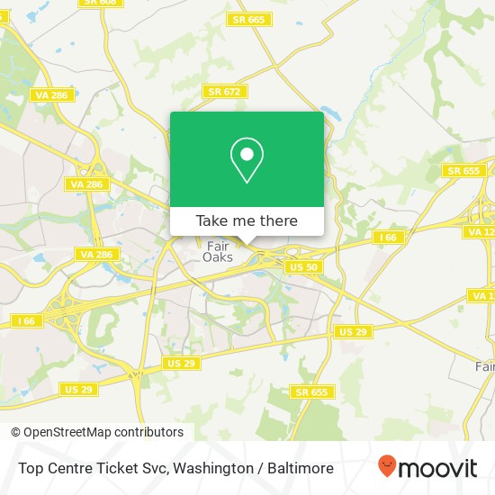 Top Centre Ticket Svc map