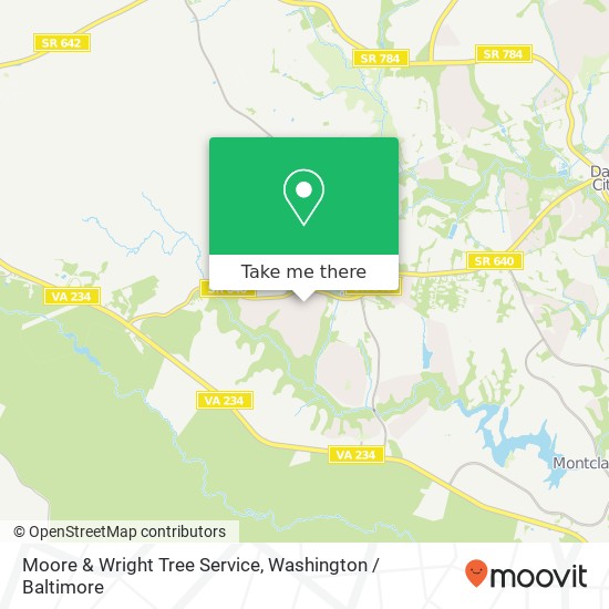 Mapa de Moore & Wright Tree Service