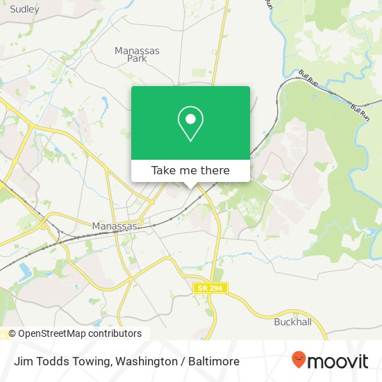 Jim Todds Towing map