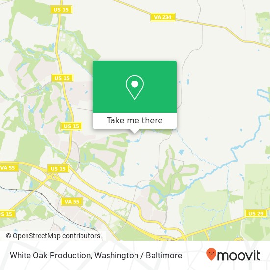 Mapa de White Oak Production