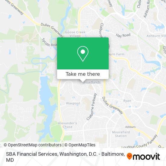 SBA Financial Services map