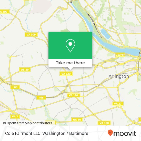 Mapa de Cole Fairmont LLC