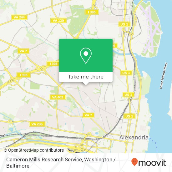 Cameron Mills Research Service map