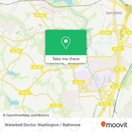 Waterbed Doctor map