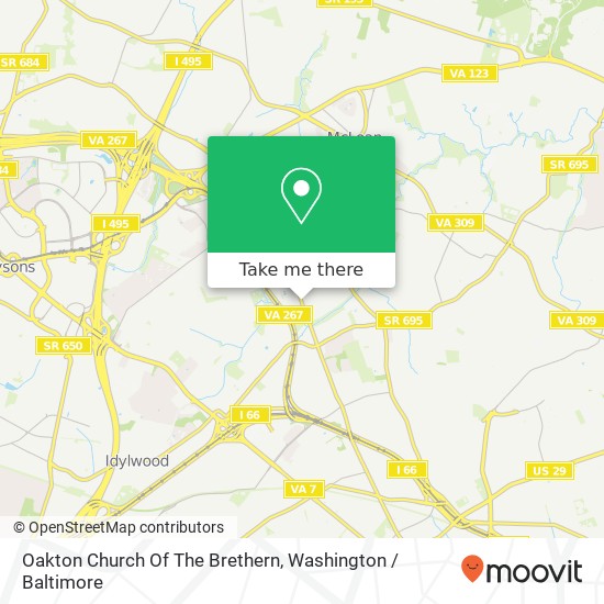 Oakton Church Of The Brethern map