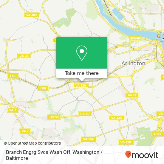 Branch Engrg Svcs Wash Off map