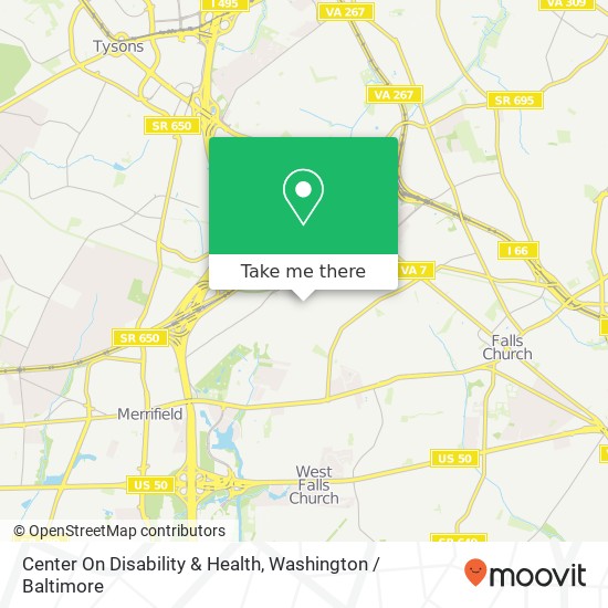 Mapa de Center On Disability & Health