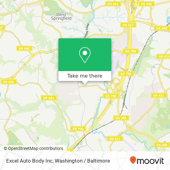 Mapa de Excel Auto Body Inc