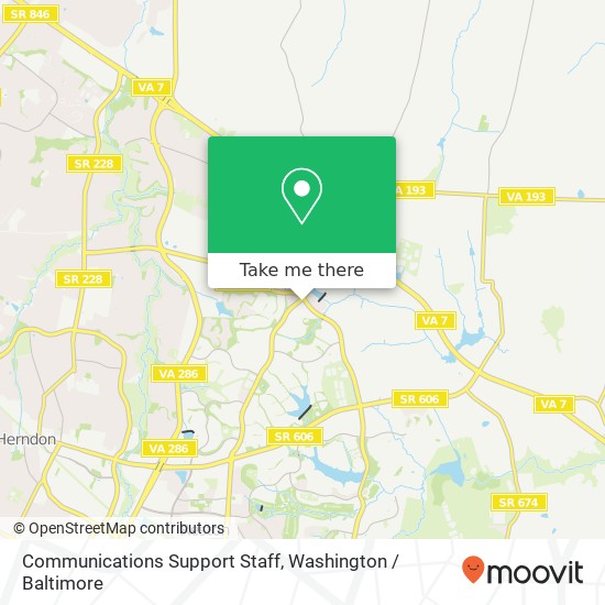 Mapa de Communications Support Staff