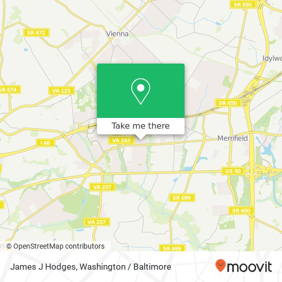 Mapa de James J Hodges