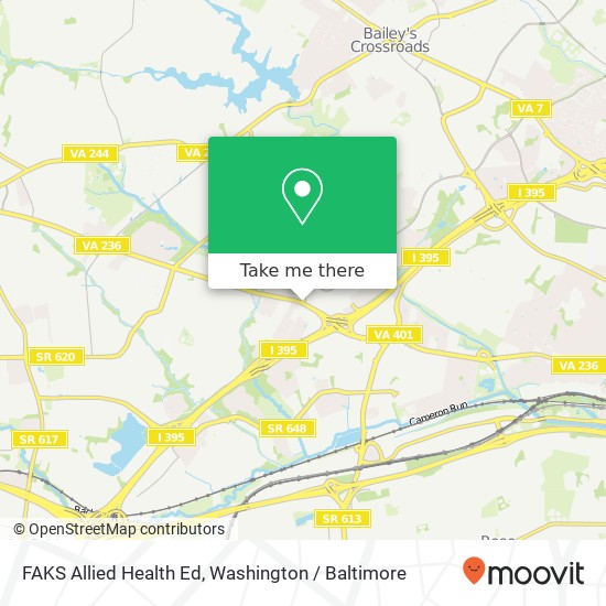 Mapa de FAKS Allied Health Ed