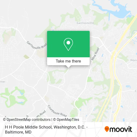 H H Poole Middle School map