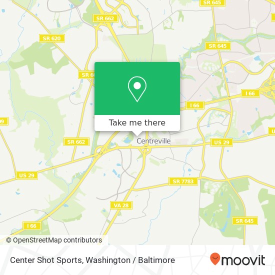 Center Shot Sports map