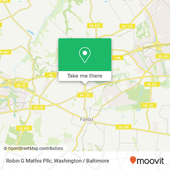 Mapa de Robin G Mathis Pllc