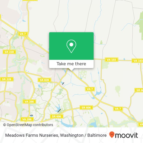 Mapa de Meadows Farms Nurseries