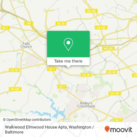 Mapa de Walkwood Elmwood House Apts