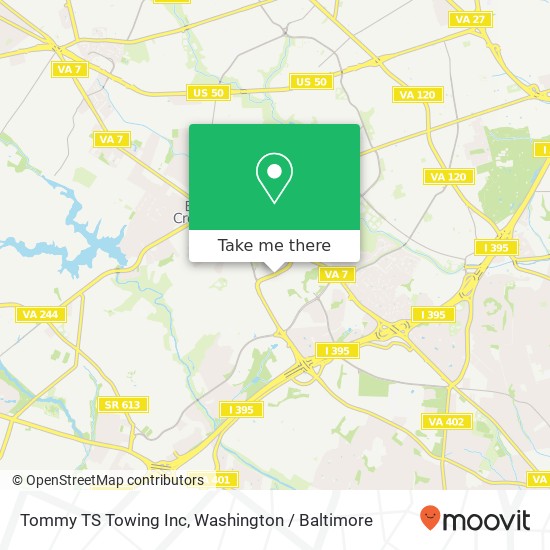Mapa de Tommy TS Towing Inc