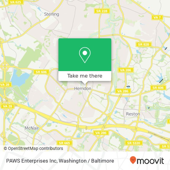 Mapa de PAWS Enterprises Inc