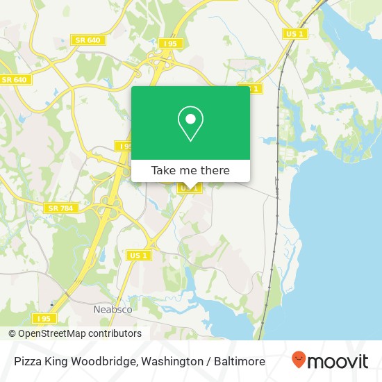 Mapa de Pizza King Woodbridge