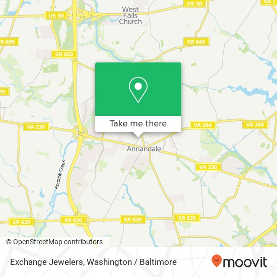 Exchange Jewelers map