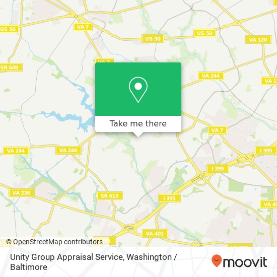 Unity Group Appraisal Service map