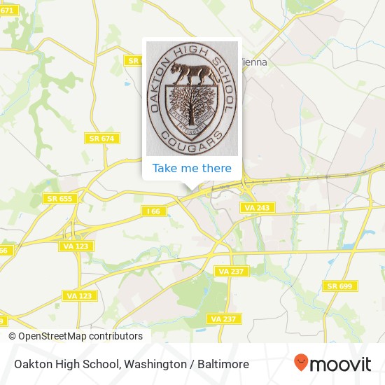 Mapa de Oakton High School