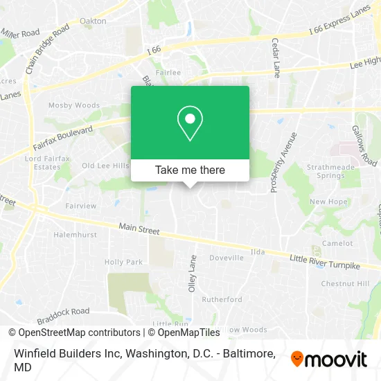 Winfield Builders Inc map