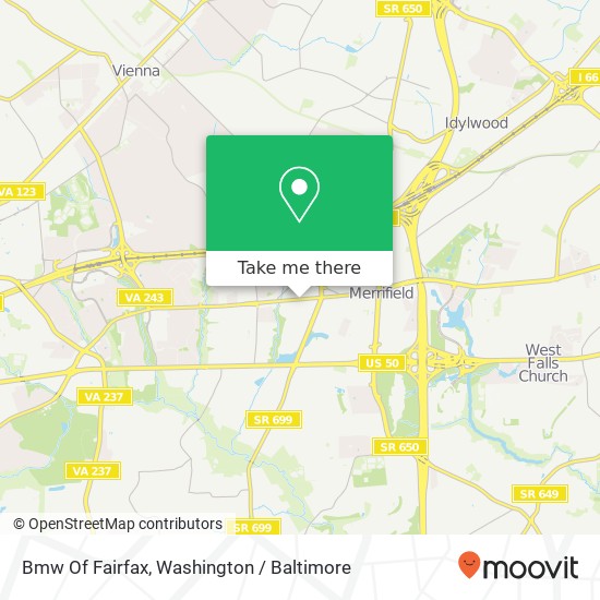 Mapa de Bmw Of Fairfax