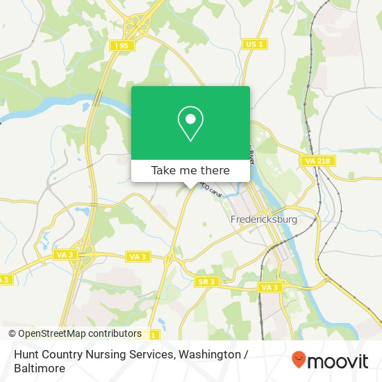 Hunt Country Nursing Services map